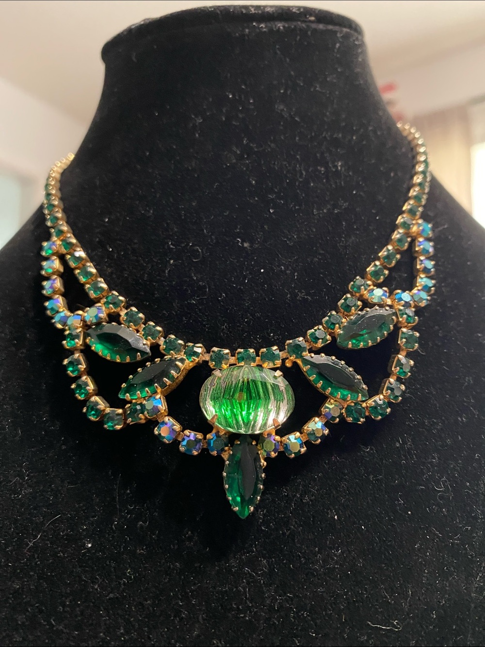 Juliana D&E Green Crystal Necklace